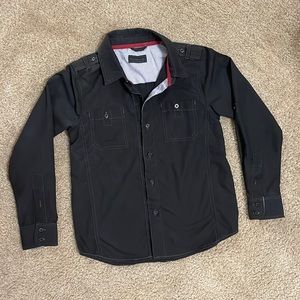 Sovereign Code Little Boys XL Size 7 black dress shirt